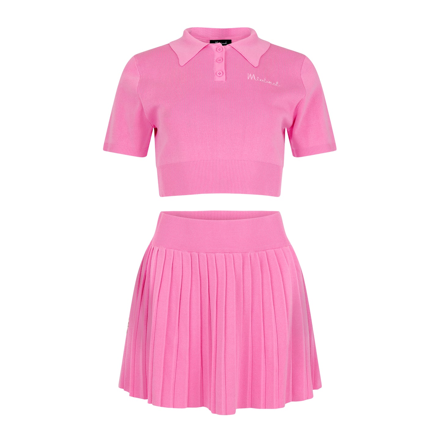 Minimal Newport Beach Flirty Fuchsia Knit Set