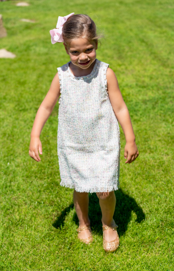 The Minimal Chloe Mini Me Tweed A-line Toddler Dress