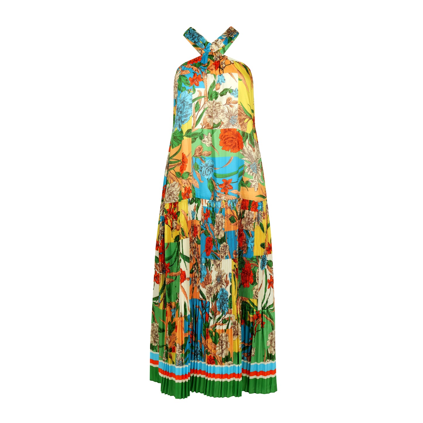 Minimal Newport Jimena Sleeveless Multi-Colored Floral Silk Dress