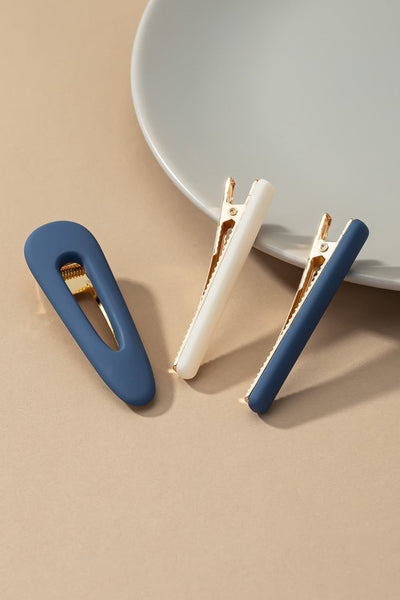 Minimalist Secure Set of 3 Hair Clips