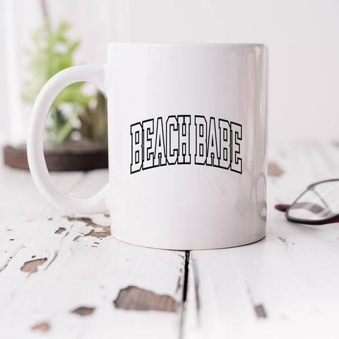 Minimalist Beach Babe Coffee Mug