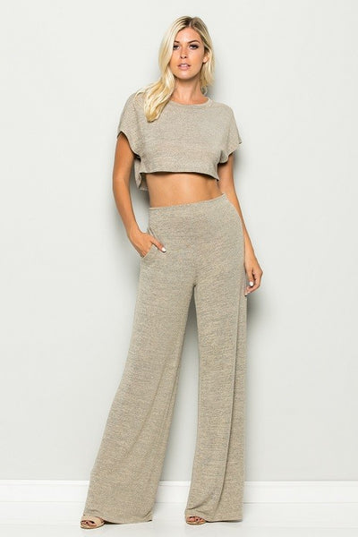 The Minimal Shamerica Classic Crop Top Pant Set