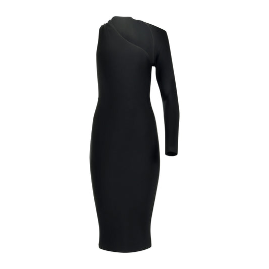 The Minimal Canon Black One Sleeve Supreme Luxury Dress