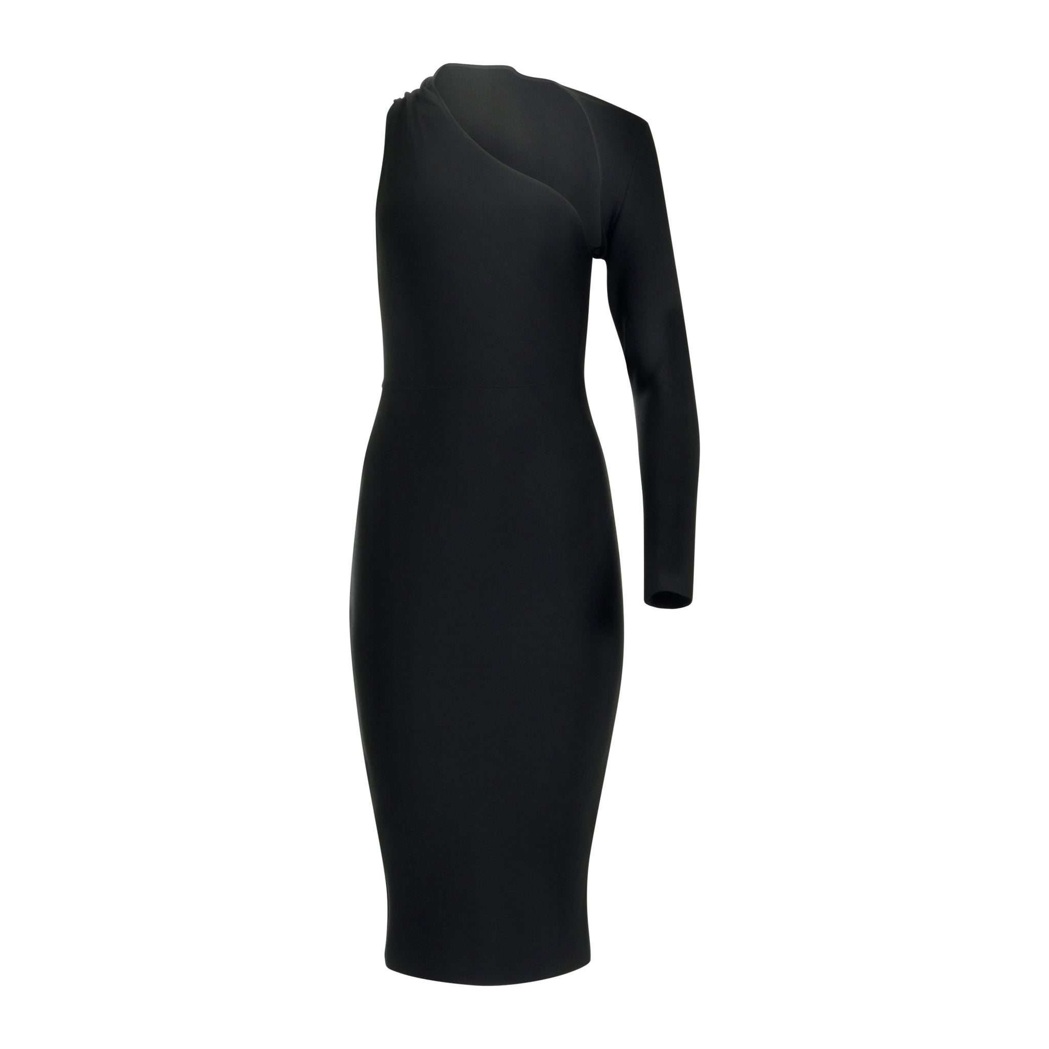 The Minimal Canon Black One Sleeve Supreme Luxury Dress