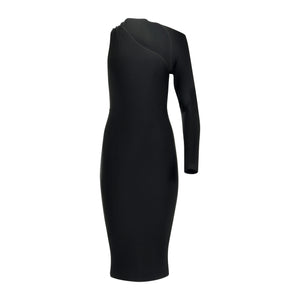 The Minimal Canon Black One Sleeve Supreme Luxury Dress