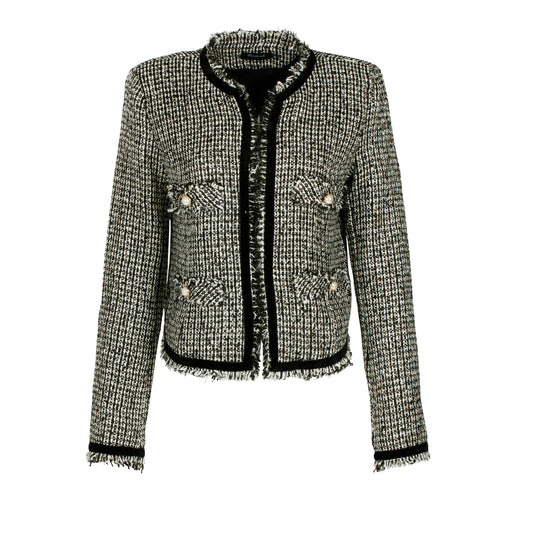 The Minimal Sophisticated Polo Lounge Tweed Blazer