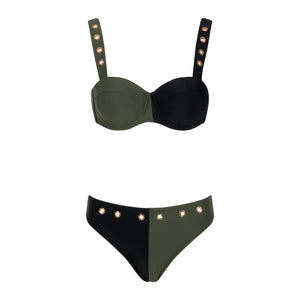 The Minimal Waldorf Luxury Dual Tone 2-Piece Swimsuit
