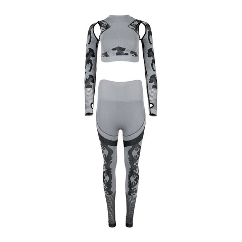 The Minimal Runyon Camouflage Cut Out Yoga Set